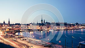 Night view of Stockholm