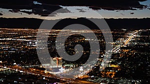 Night view from the Stratosphere Tower in Las Vegas, Nevada