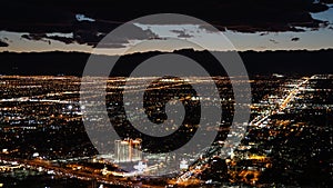 Night view from the Stratosphere Tower in Las Vegas, Nevada