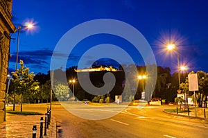 Night view on the streets of Brasov