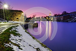 Night view of Suomenlinna fortress