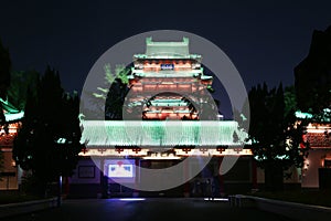 Night view of tengwang pavilion, nanchang city, jiangxi province