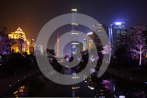 Night view of the Tianhe