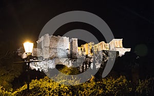 Night view to the Athens Acropolis, Greece