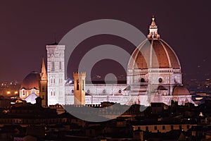 Night view to Florence Cathedral