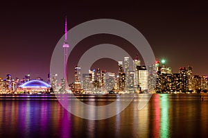 Night view of Toronto skyline