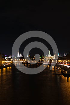 Night view of towers of Kremlin