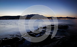 Night view from Tranmere on the River Derwent in Hobart, Tasmania