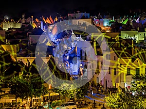 Night view of Trulli of Alberobello, UNESCO heritage, Puglia, Italy