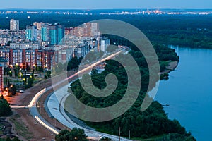 Night view of Ufa.