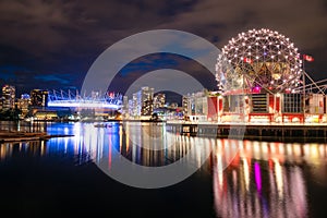 Night view of Vancouver Skyline