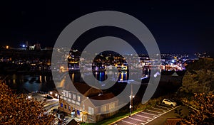 Night view of Whitby Abbey in Yorkshire