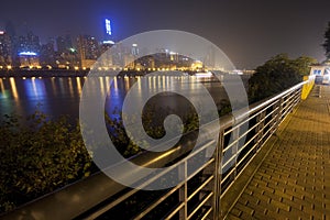 Night view from Yangtze Riverside Road