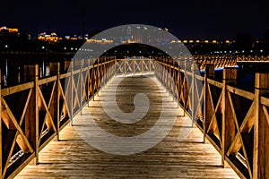 Night view of Yitong River, Changchun, China