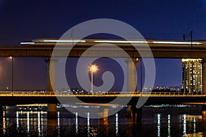 Night view of Yitong River, Changchun, China