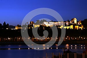 Night Views of Al Andalus, Malaga, Andalusia, Spain