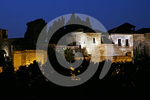 Night Views of Al Andalus, Malaga, Andalusia, Spain