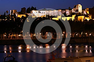 Night Views of Al Andalus, Malaga, Andalusia, Spain