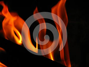 at night warm beautiful fire