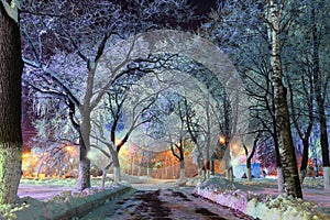 Night winter landscape img