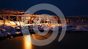 Night work of fishery workers in Lofotens