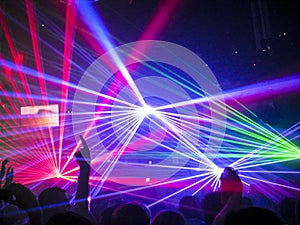 Nightclub / Rave Lasers, People Having Fun photo