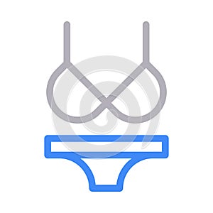 Nightie vector color line  icon