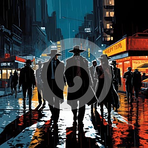 Nightlife In The City: A Rainy Evening At A New York Speakeasy