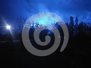 Nightly Cloudy Sky Before Thunder