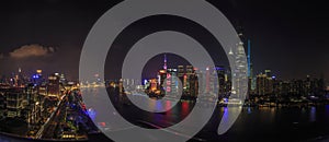 Nightly panorama of Shanghai and the Bund