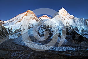 Nightly view of Mount Everest, Lhotse and Nuptse