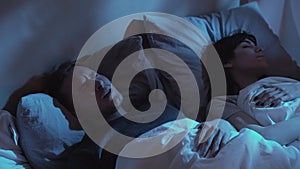 nightmare anxiety night terror disturbed man bed