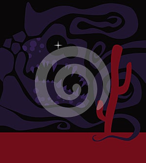 Nightmare. Terrible monster from an unknown world.