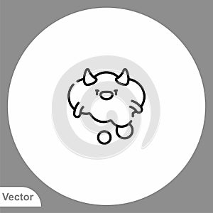 Nightmare vector icon sign symbol