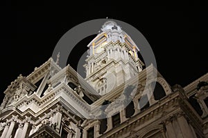 City hall of philadelphia awesome night view photo