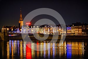 Nightphotography in Maastricht in The Netherlands photo
