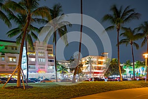 Nights in South Beach Miami Florida USA