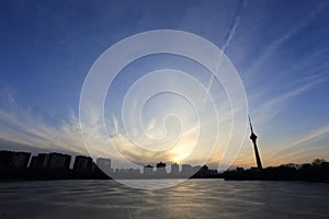 Nightscape of CCTV tower,beijing