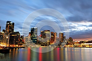 Nightscape of Circular Quay in Sydney