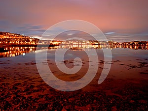 Nightscape in a estuary