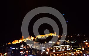 Nightscape of old town in Tbilisi, Georgia