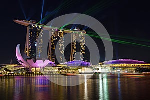 Nightscape of Singapore Marina Bay Sand Singapore