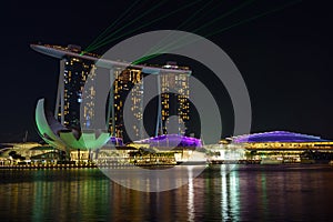 Nightscape of Singapore Marina Bay Sand Singapore