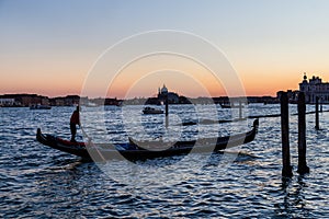 Nightscene Gondola, Venice, Italy