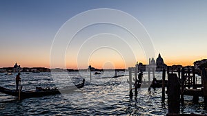 Nightscene Gondola, Venice, Italy