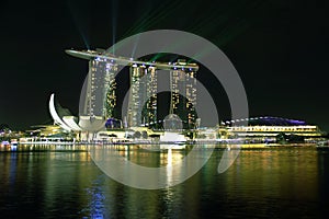 Nightscop of marina bay sands