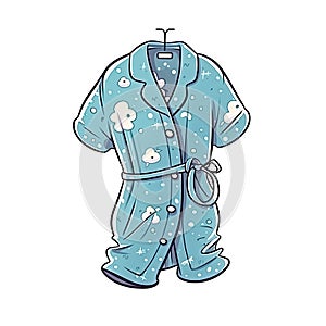 Nightshirt In Cartoon Style Stiker On White Background On Isolated Transparent Background, Png, Logo. Generative AI photo