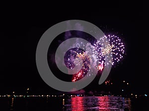 Nightsky Fireworks on water