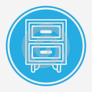 Nightstand vector icon sign symbol