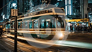 Nighttime Glides_ Hong Kong Trams Illuminating the